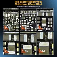 YCS 6065X Trinocular Microscope 0.6X-6.5X Continuous Zoom WF10X23 Widefield Eyepiece for Phones PCB Welding Repair Tools Set 790