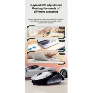 Inphic X2 Silent Bluetooth Mouse Metal Base Rechargeable Wireless Gaming Mouse For Computer Laptop Office Game 741
