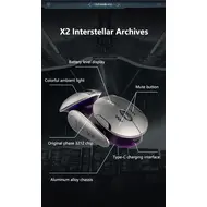 Inphic X2 Silent Bluetooth Mouse Metal Base Rechargeable Wireless Gaming Mouse For Computer Laptop Office Game 741