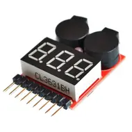 1-8S Lithium Battery Dual Function Power Indicator with Low Voltage Alarm 836