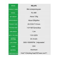 Relife RL-068 Charging Grinding Pen Polishing Grinding Cutting Drilling Carving Disassembly Grinding Rechargeable 807