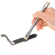 2UUL CL11 Metal Double Head Brush Mainboard IC Cleaning Bristle Brush Weld Disc Extra Hard Cleaning Brush Tool 837