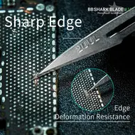 2uul DA18 BB Shark Blade Series High-Carbon Steel No.11 Blade - 100Pcs 838