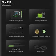 2UUL FD01 FIND210 High-Power AC Transformer Soldering Station With C210 Handle And Soldering Tips For PCB Board Welding Rework 841