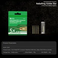 2uul SC96 Gold Plated FPC Connector Reballing Solder Bar (without Handle) - 5Pcs 853