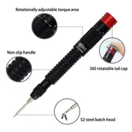 BST-9908 6 IN 1 Adjustable Torque Screwdriver Set with 5Pcs S2 Screwdriver Bits For Mobile Phone Computer Repair Openning Tool 861