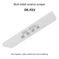 DS-P22 Non-magnetic Anti-static Ceramic Scraper High Temperature Resistant IC CPU Oblique Buckle Tin Scraper Repair Tool - 2 Pcs 865