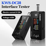 KWS-DC28 Interface Tester 4-30V 12A Voltage Current Tester Digital Voltmeter Ammeter 0.96 Inch TFT Color Screen Power Meter 878
