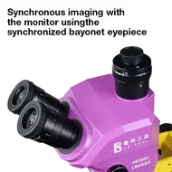 LuBan LB-6560 Microscope Professional Wet-Eye Stereo Continuous Trinocular Microscope Mobile Phone PCB Magnify Repair Tools 886