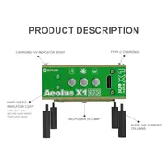 Mijing Aeolus X1 Rechargeable 3-in-1 UV Curing / Smoke Exhaust / Cooling Fan for PCB Repair 911