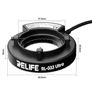 Relife RL-033 Ultra 105 LEDs Dual Zone Adjustable Brightness Microscope Ring Light Source 863