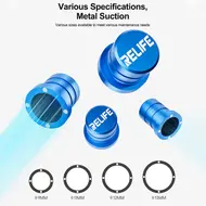 Relife RL-099 4-IN-1 Multi-Size Magnetic Blue Light Diamond Protective Cover Set for Camera Lens Disassembly Repair 868