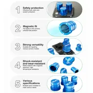 Relife RL-099 4-IN-1 Multi-Size Magnetic Blue Light Diamond Protective Cover Set for Camera Lens Disassembly Repair 868