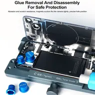 Relife RL-099 4-IN-1 Multi-Size Magnetic Blue Light Diamond Protective Cover Set for Camera Lens Disassembly Repair 868