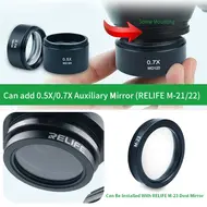 RELIFE RL-M3T Binocular Trinocular Microscope Mobile Phone Repair Electron 7-45x Long Arm 4k Camera Microscope 832