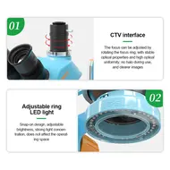 RELIFE RL-M5T-B11 0.7-5.0 Continuous Zoom Trinocular HD Microscope with Large Base Design Phone PCB Electronic Repair Microscope 835