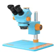 RELIFE RL-M5T-B11 0.7-5.0 Continuous Zoom Trinocular HD Microscope with Large Base Design Phone PCB Electronic Repair Microscope 29000835