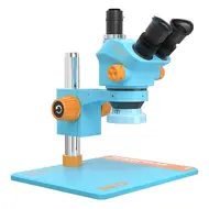 RELIFE RL-M5T-B11 0.7-5.0 Continuous Zoom Trinocular HD Microscope with Large Base Design Phone PCB Electronic Repair Microscope 835