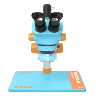 RELIFE RL-M5T-B11 0.7-5.0 Continuous Zoom Trinocular HD Microscope with Large Base Design Phone PCB Electronic Repair Microscope 835