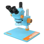 RELIFE RL-M5T-B11 0.7-5.0 Continuous Zoom Trinocular HD Microscope with Large Base Design Phone PCB Electronic Repair Microscope 835