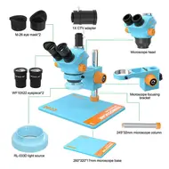 RELIFE RL-M5T-B11 0.7-5.0 Continuous Zoom Trinocular HD Microscope with Large Base Design Phone PCB Electronic Repair Microscope 835