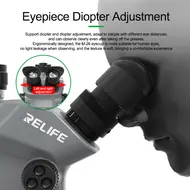 RELIFE Trinocular Microscope 7-50 Times Continuous Zoom Clear Imaging Easy Operation For Mobile Phone Repair RL-M5T Pro-B11 834