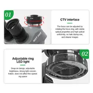 RELIFE Trinocular Microscope 7-50 Times Continuous Zoom Clear Imaging Easy Operation For Mobile Phone Repair RL-M5T Pro-B11 834