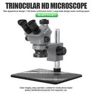 Relife RL-M5T Pro 7-50X Continuous Zoom HD Trinocular Stereo Microscope Head 833