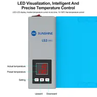 ​SUNSHINE LS3 MINI LCD Screen Remover 10.5 inches for iPhone Android Tablet Thermostatic Removal Repair Disassembly Phone 802