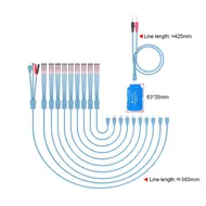 SUNSHINE SS-905D V10.0 New Phone Smart Power Cable For iPhone 6S-16 Pro Max Samsung Huawei DC Power Supply Current Testing Cable 804