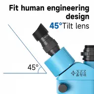Xinzhizao X3 Max 7-45X Synchronous Zoom Trinocular Stereo Microscope with Aluminum Alloy Base Mobile Phone, and Computer Repair 806
