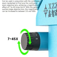 Xinzhizao X3 Max 7-45X Synchronous Zoom Trinocular Stereo Microscope with Aluminum Alloy Base Mobile Phone, and Computer Repair 806