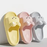 Cartoon Rabbit Slippers Women Men Couples House Slides Shower Beach Sandals Soft EVA Thick Sole Cute Bathroom Non Slip Shoes 931