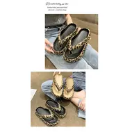 2025 Women Plaid Thong Flip Flops Summer Thick Platform Slides Ladies Non Slip Clip Toe Slippers Soft Casual Outdoor Beach Shoes 929