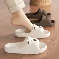 Cute Bear Women Home Slippers Summer Flat Beach sandals Fashion Soft Non-Slip Slides Indoor Outdoor Men Bathroom Flip Flops 932
