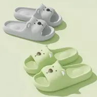 Cute Bear Women Home Slippers Summer Flat Beach sandals Fashion Soft Non-Slip Slides Indoor Outdoor Men Bathroom Flip Flops 932