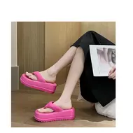​Wedges Slippers Women Summer High Heels Flip Flops Fashion Clip Toe Flat Sandals Thick Platform Indoor Beach Shoes Woman Slides 966
