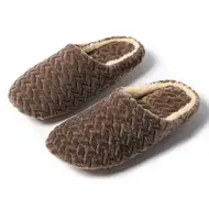Unisex Fluffy Home Slippers Soft Lightweight Anti Slip Comfortable Indoor Slides for Autumn Winter 965