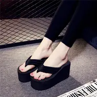 Newest Styel Women Flip Flops Comfortable Summer Casual Flip Flops Women Slippers Beach Style Non-slip Thick Bottom Wedges Shoes 956