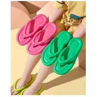 Summer Candy Colors Flip Flops Beach 2025 New Soft Bottom Flat Slippers Women Men Outdoor Comfy Non Slip Flat Slide Sandals Ship 960