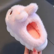 ​2025 New Cute Rabbit Children's Cartoon Winter Slippers Comfortable Warm House Shoes Boys Girls Indoor Home Fluffy Slippers 928