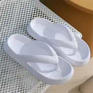 Soft Sole EVA Women's Flip Flops Wholesale 2025 Summer Beach Non-slip Cloud Slippers Women Thick Platform Clip Toe Bathroom Slides 959