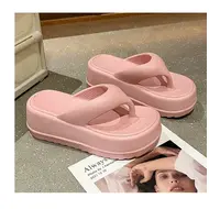 ​Wedges Slippers Women Summer High Heels Flip Flops Fashion Clip Toe Flat Sandals Thick Platform Indoor Beach Shoes Woman Slides 966