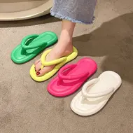 Summer Candy Colors Flip Flops Beach 2025 New Soft Bottom Flat Slippers Women Men Outdoor Comfy Non Slip Flat Slide Sandals Ship 960