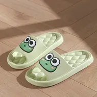 Cute Cartoon Summer Beach Slides Bathroom Anti Slip Slipper Non-slip Home Flip Flops Cartoon Frog Soft Sandals 935