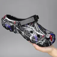 Plus Size 47 Summer Men Sandals Clogs Outdoor Garden Clogs Hole Shoes Male Casual Shoes Water Shoes Comfort Home Soft Slippers 957