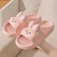 Cartoon Rabbit Slippers Women Men Couples House Slides Shower Beach Sandals Soft EVA Thick Sole Cute Bathroom Non Slip Shoes 931