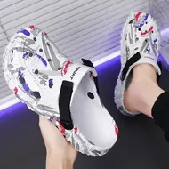 Plus Size 47 Summer Men Sandals Clogs Outdoor Garden Clogs Hole Shoes Male Casual Shoes Water Shoes Comfort Home Soft Slippers 957