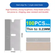 MaAnt Steel Edge No.1 Alloy Steel Degumming Single Sided Blades - 100Pcs 942