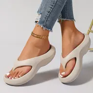 Thick Platform Eva Flip Flops For Women 2025 Summer Clip Toe Non Slip Beach Sandals Woman Comfortable Soft Sole Cloud Slippers 964